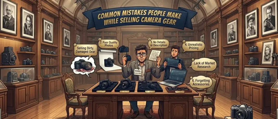 Common Mistakes People Make While Selling Camera Gear Logo