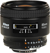 Nikon AF NIKKOR 85MM F/1.8D Logo