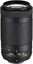 Nikon AF-P DX NIKKOR 70-300MM F/4.5-6.3G ED VR Logo